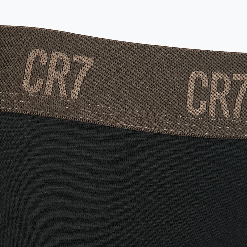 Boxer CR7 Basic Trunk da uomo 3 paia nero/marrone 10