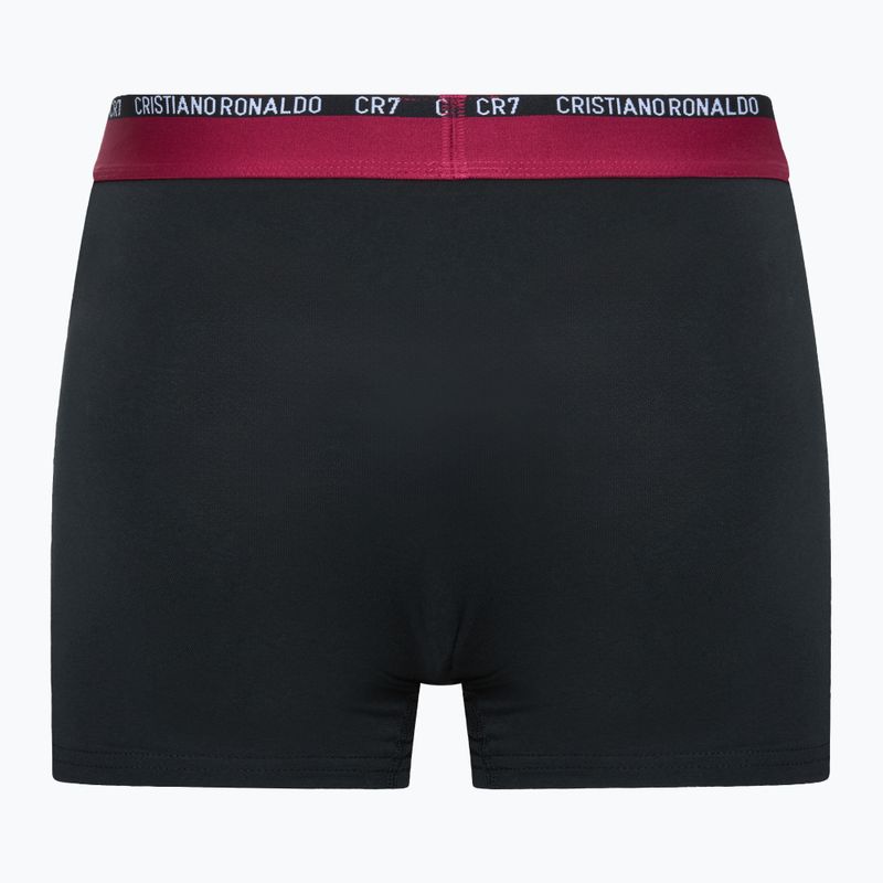 Boxer CR7 Basic Trunk da uomo 3 paia bianco/grigio melange/nero 5