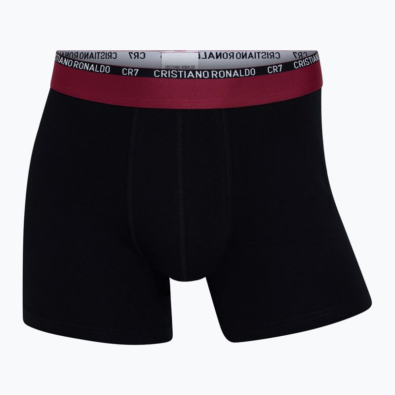 Boxer CR7 Basic Trunk da uomo 3 paia bianco/grigio melange/nero 4