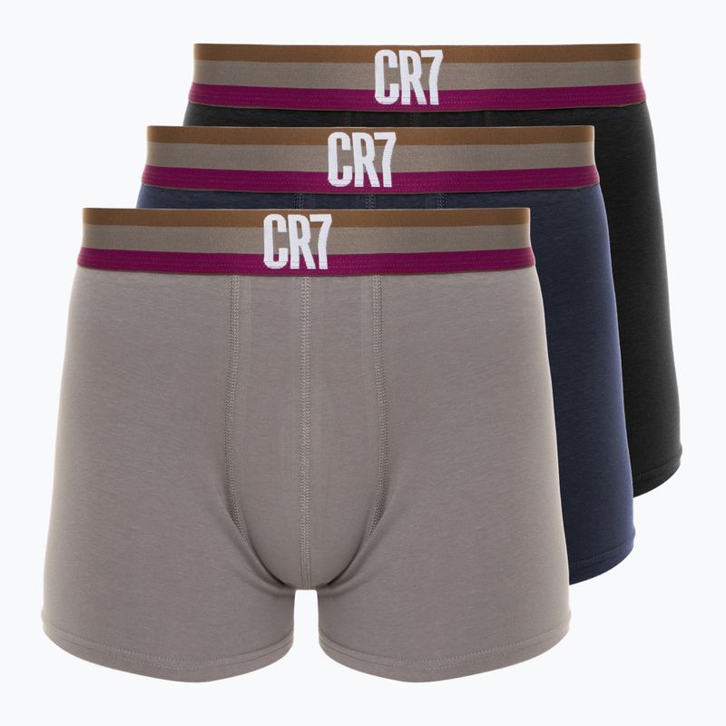 Boxer CR7 Basic Trunk da uomo 3 paia 704 multicolore