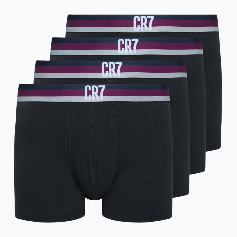 Boxer CR7 Basic Trunk da uomo 4 paia nero