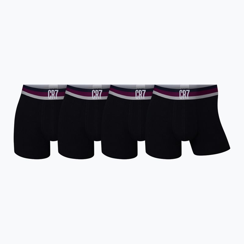 Boxer CR7 Basic Trunk da uomo 4 paia nero