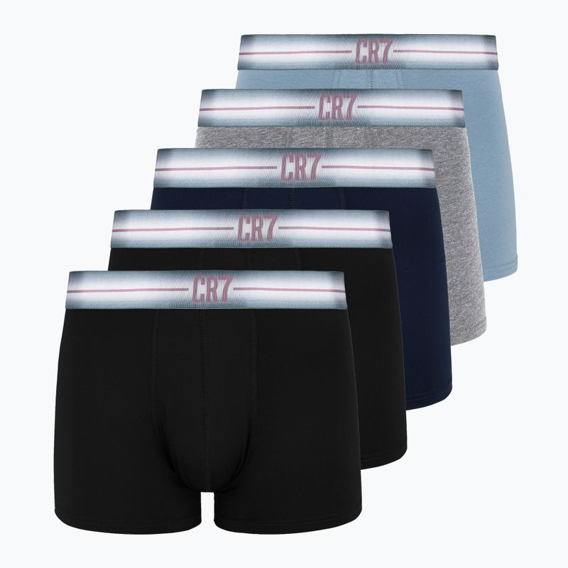 Boxer CR7 Basic Trunk da uomo 5 paia multicolore