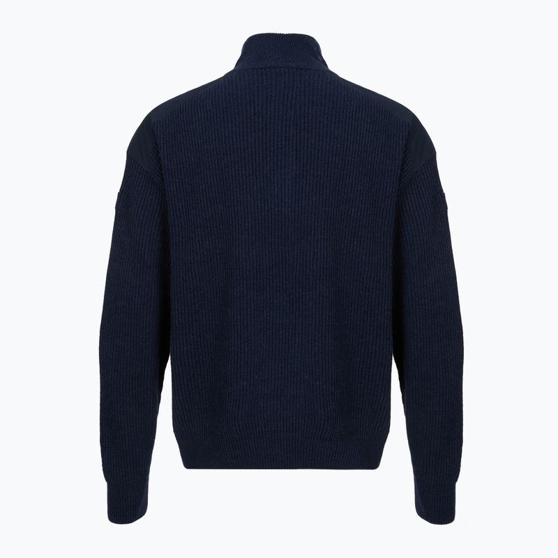 Maglione da uomo Dovre Ribbed Knit Half Zip navy 2