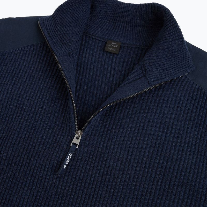 Maglione da uomo Dovre Ribbed Knit Half Zip navy 3