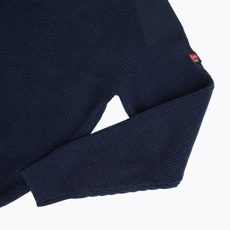 Maglione da uomo Dovre Ribbed Knit Half Zip navy 4
