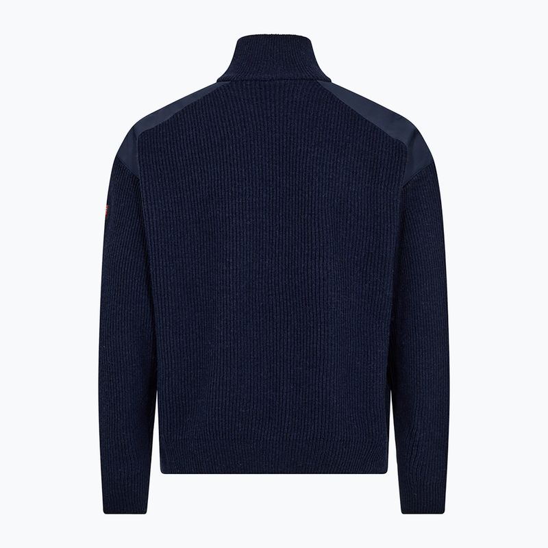 Maglione da uomo Dovre Ribbed Knit Half Zip navy 2
