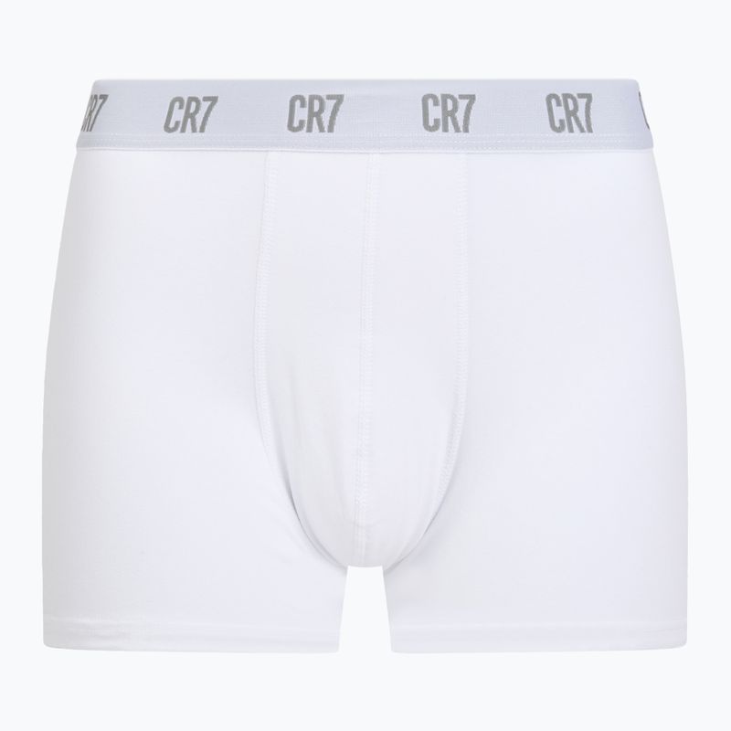 Boxer CR7 Basic Trunk da uomo 3 paia bianco 2