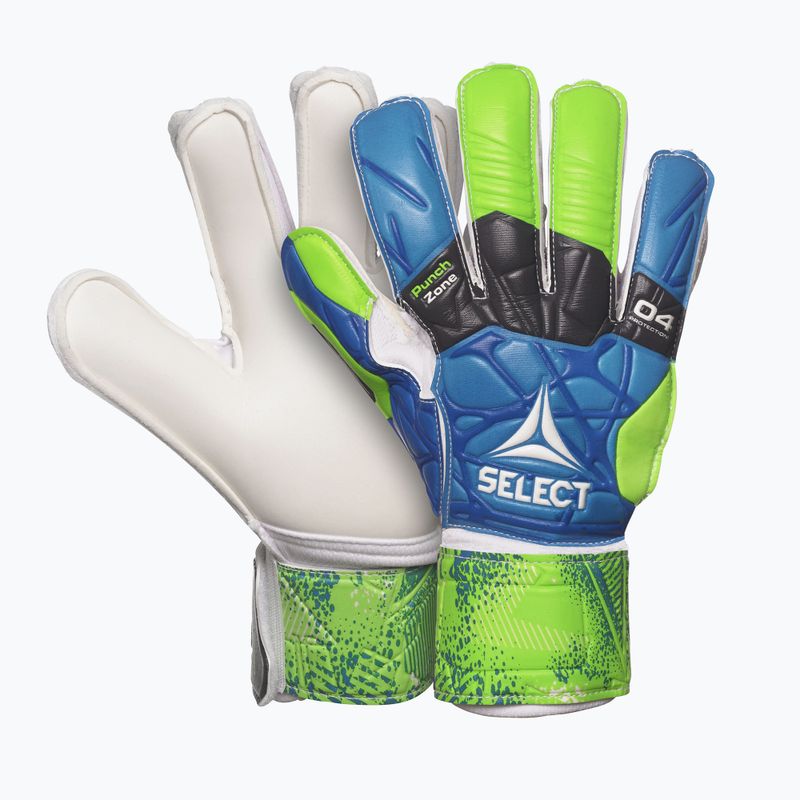 Guanti da portiere per bambini SELECT 04 Protection blu/verde/bianco 4