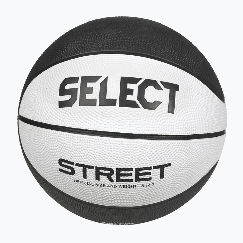 Palla da Pallacanestro per bambini SELECT Basketball Street v23 bianco/nero taglia 5