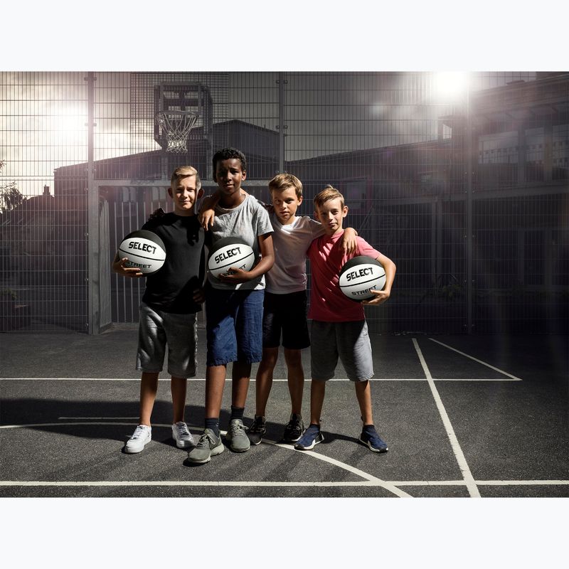 Palla da Pallacanestro per bambini SELECT Basketball Street v23 bianco/nero taglia 5 2