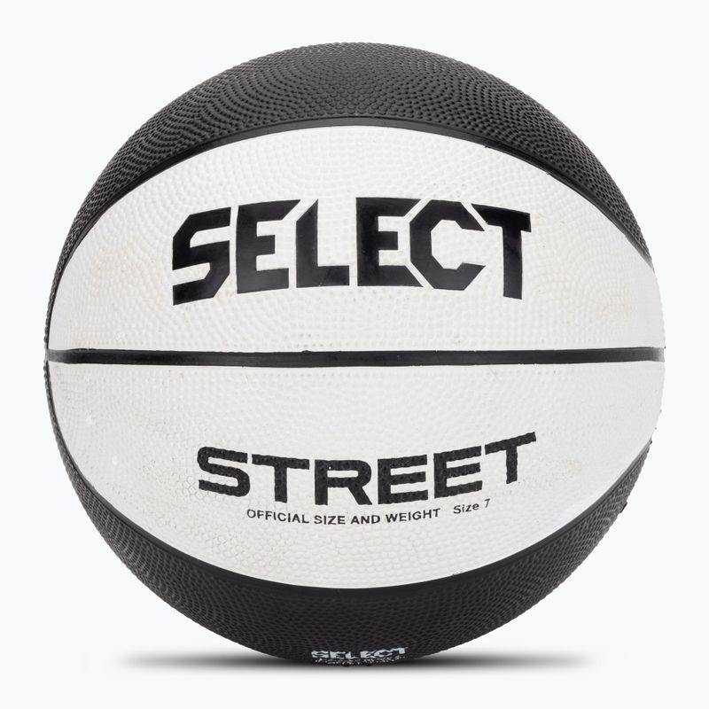 Palla da Pallacanestro per bambini SELECT Basketball Street v23 bianco/nero taglia 7