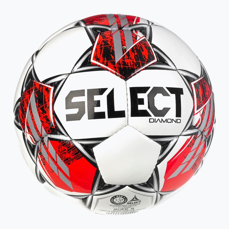 Palla da calcio SELECT Diamante v23 bianco / rosso dimensioni 4