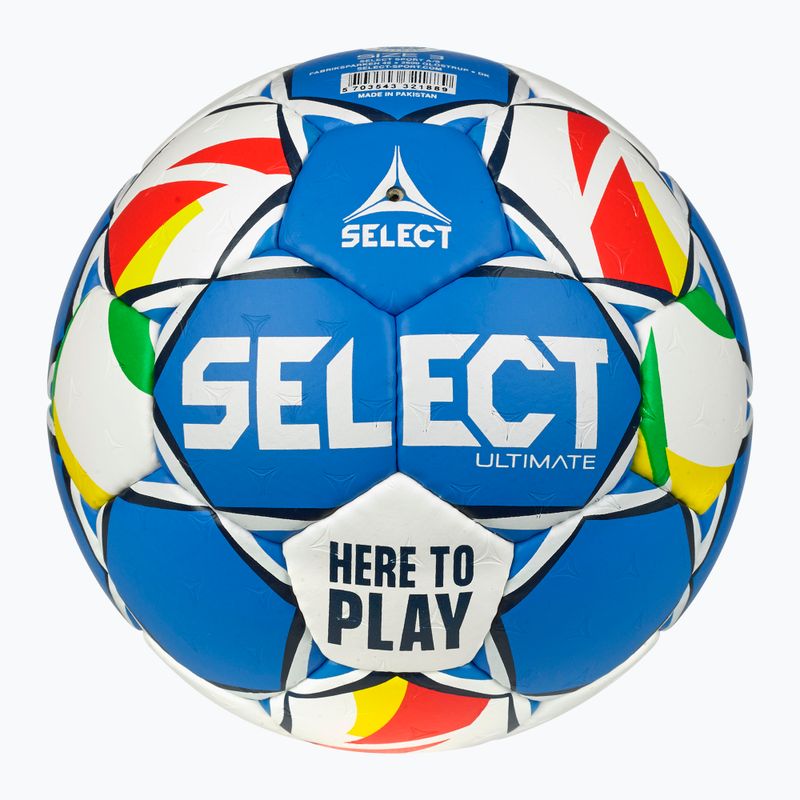 Palla da Pallamano SELECT Ultimate EHF Euro Men v24 bianco/blu taglia 3 2