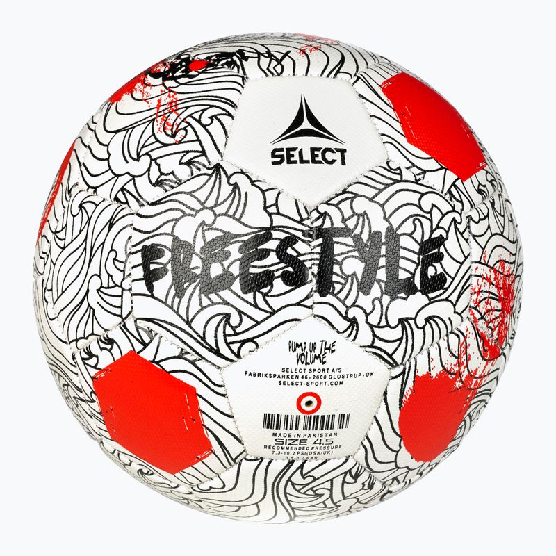 Palla da calcio SELECT Freestyle v24 bianco / rosso dimensioni 4.5 2