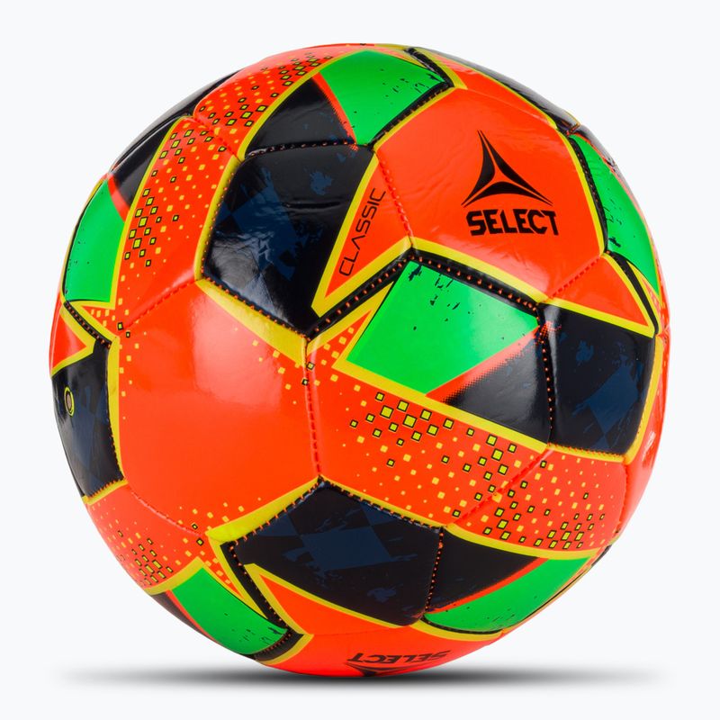 Palla da calcio SELECT Classic v24 arancione / verde dimensioni 4 2