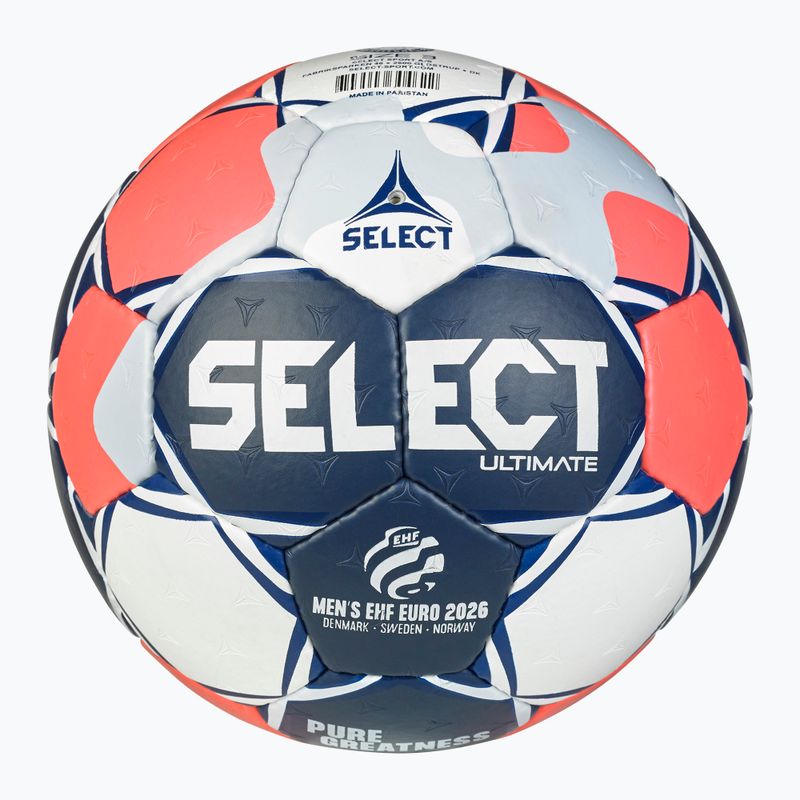 Pallone da pallamano SELECT Ultimate Euro Men v26 Replica white/red/black misura 3 2