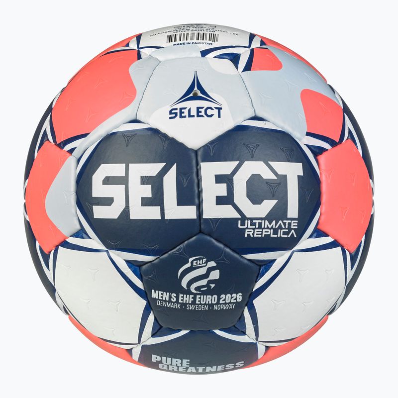 Pallone da pallamano SELECT Ultimate Euro Men v26 Replica white/red/black misura 2 2