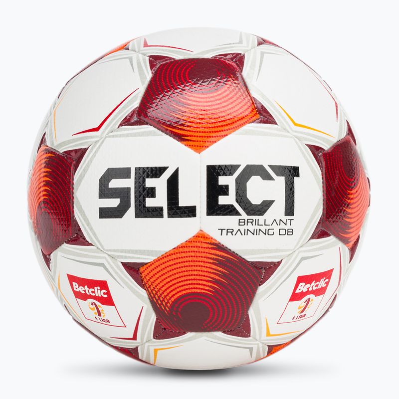 Pallone da calcio SELECT Brillant Training Betclic v25 white/red taglia 4