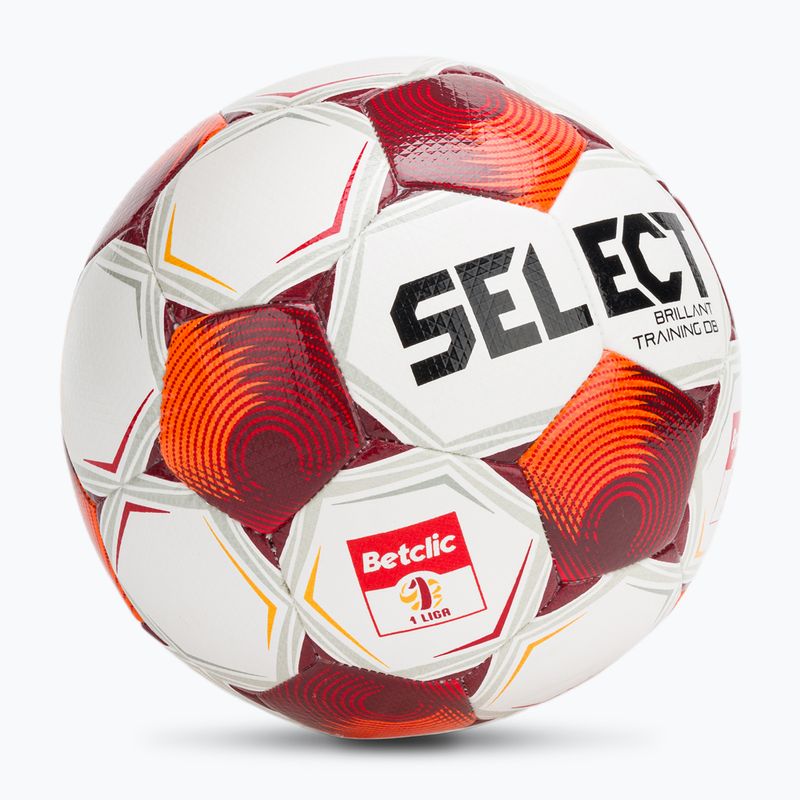 Pallone da calcio SELECT Brillant Training Betclic v25 white/red taglia 4 2