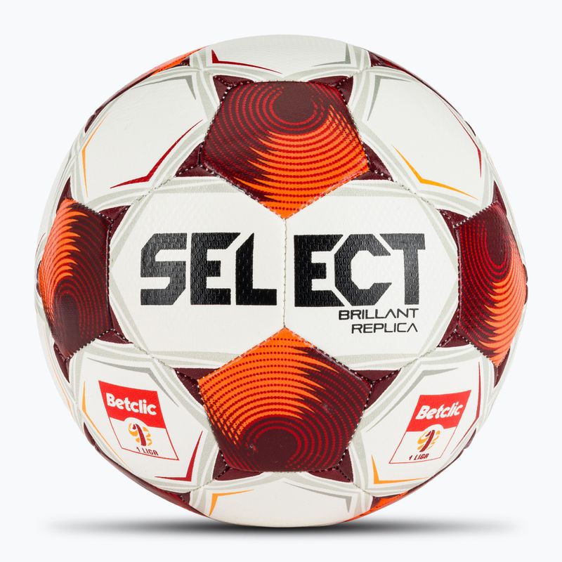 Pallone da calcio SELECT Brillant Replica Betclic v25 white/red taglia 4