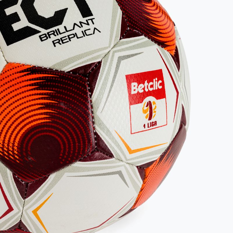 Pallone da calcio SELECT Brillant Replica Betclic v25 white/red taglia 4 3