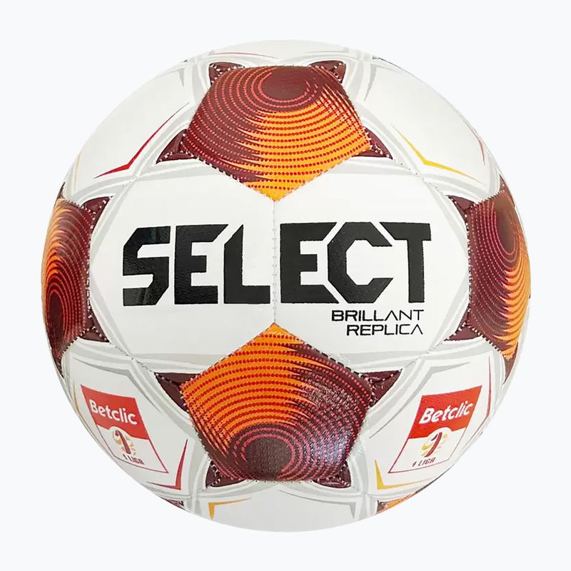 Pallone da calcio SELECT Brillant Replica Betclic v25 white/red taglia 4