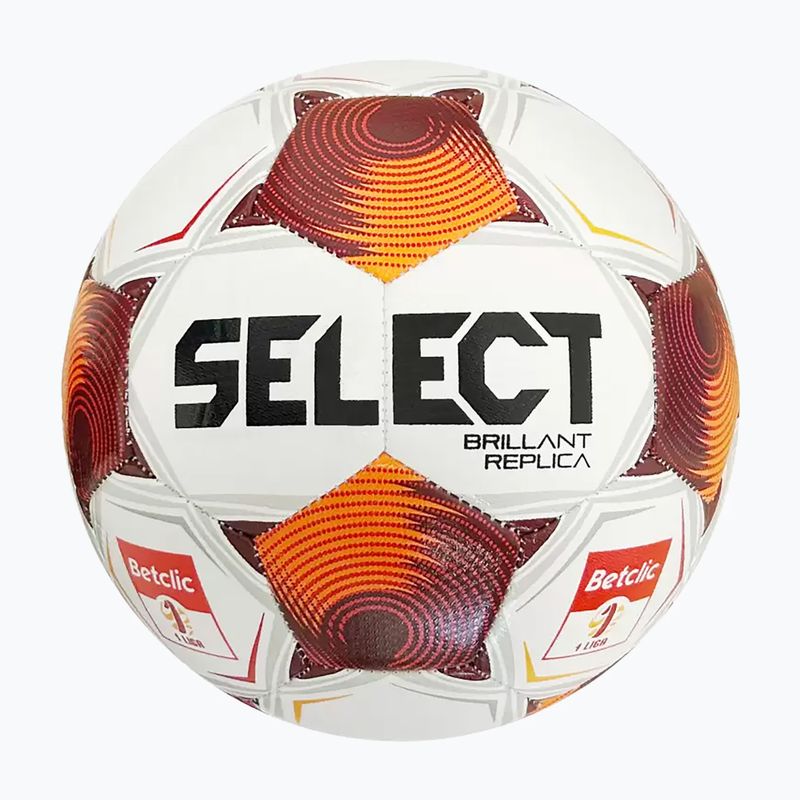 Pallone da calcio SELECT Brillant Replica Betclic v25 white/red taglia 5