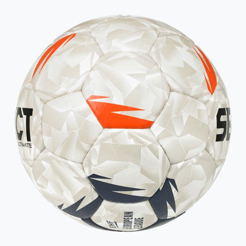 Palla da pallamano SELECT Ultimate EHF European League V26 Replica rozmiar 3 white/black/orange 3