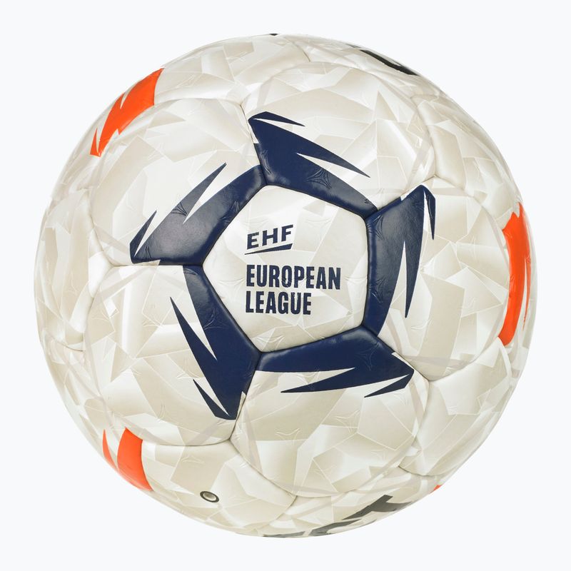 Palla da pallamano SELECT Ultimate EHF European League V26 Replica rozmiar 3 white/black/orange 4
