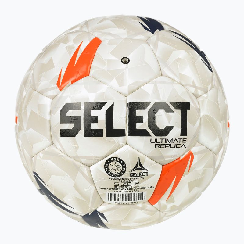 Palla da pallamano SELECT Ultimate EHF European League V26 Replica rozmiar 0 white/black/orange 2