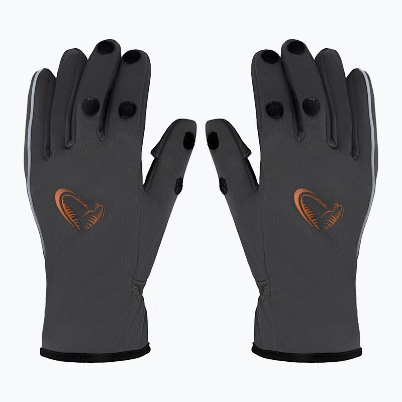 Guanto da pesca Savage Gear Softshell grigio 2