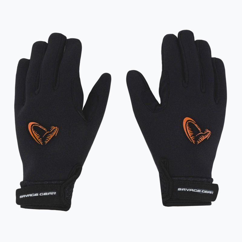Guanti da pesca Savage Gear in neoprene Stretch Glowe nero 2