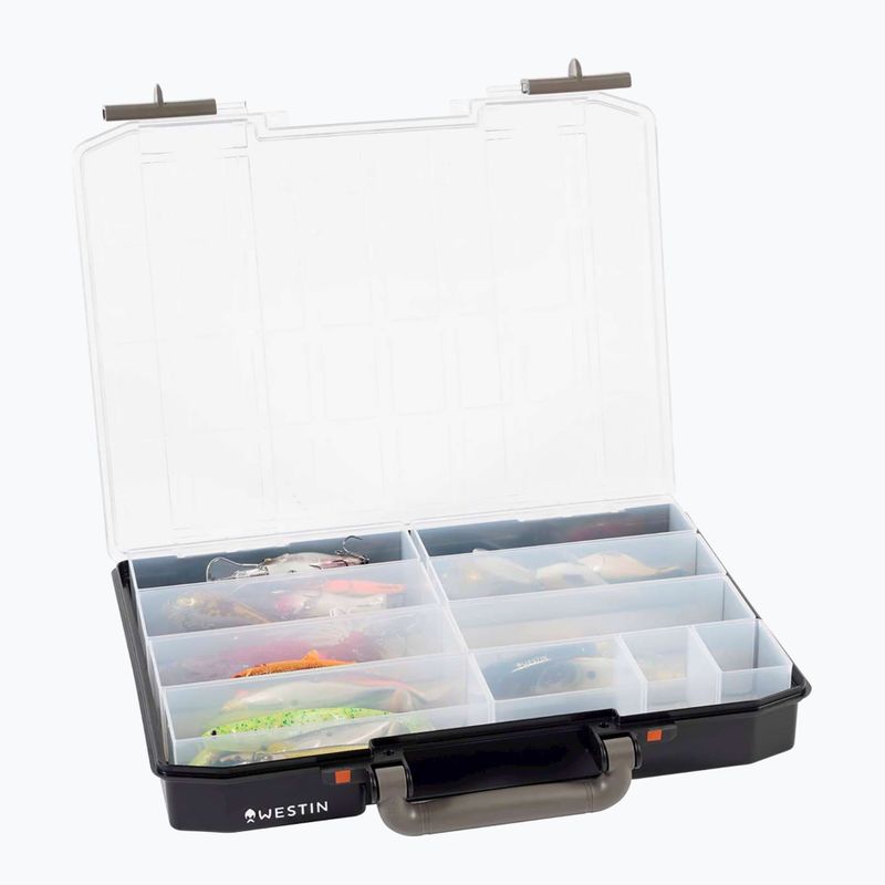 Westin W6 Scatola da pesca Lure Vault Incl. 10 inserti nero/chiaro 2