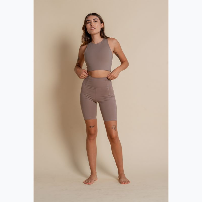 Pantaloncini da allenamento Girlfriend Collective Compressive limestone da donna 4