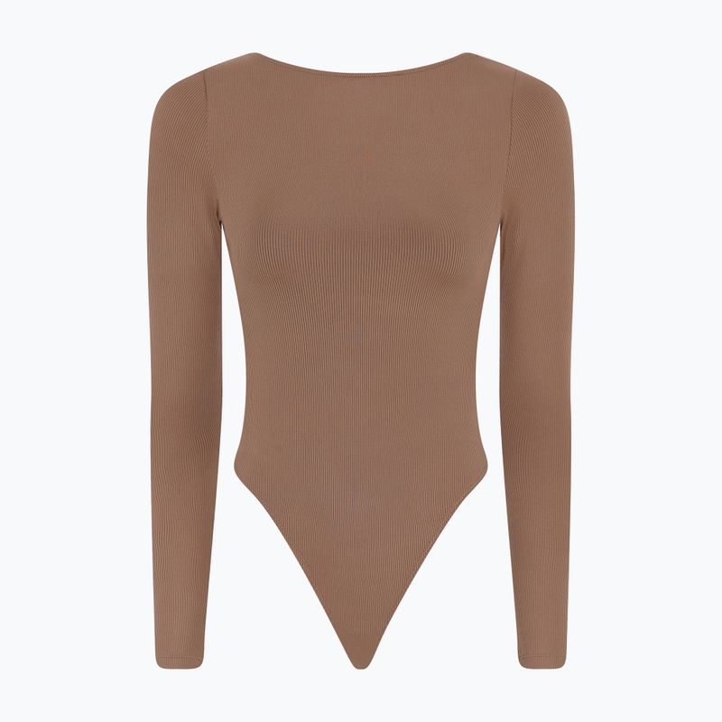 Girlfriend Collective corpo allenamento donna Ava Scoop Back brownie 7