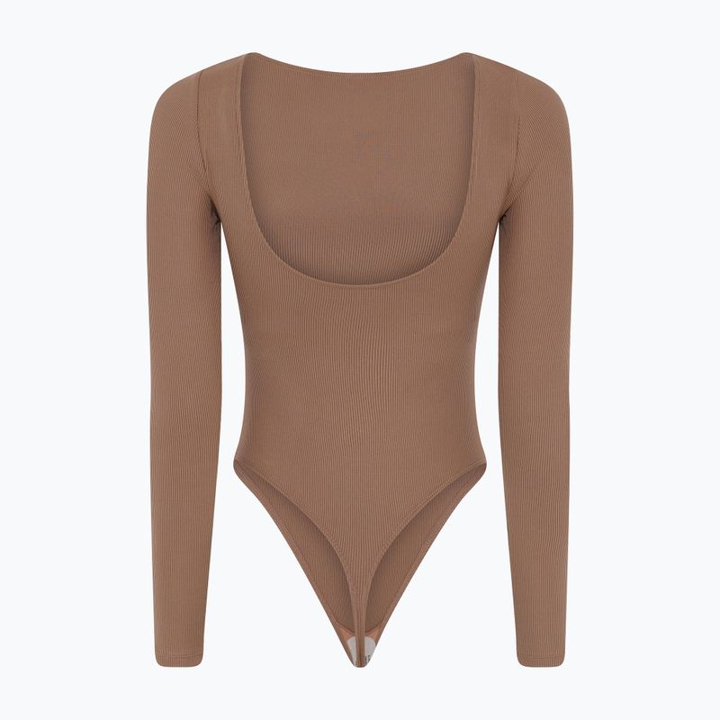 Girlfriend Collective corpo allenamento donna Ava Scoop Back brownie 8