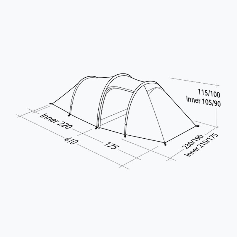 Robens Pioneer 4EX blu Tenda da trekking per 4 persone 4