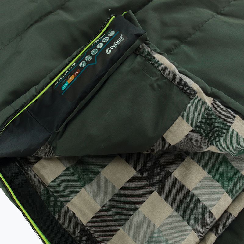 Sacco a pelo Outwell Camper Lux Double verde bosco 9