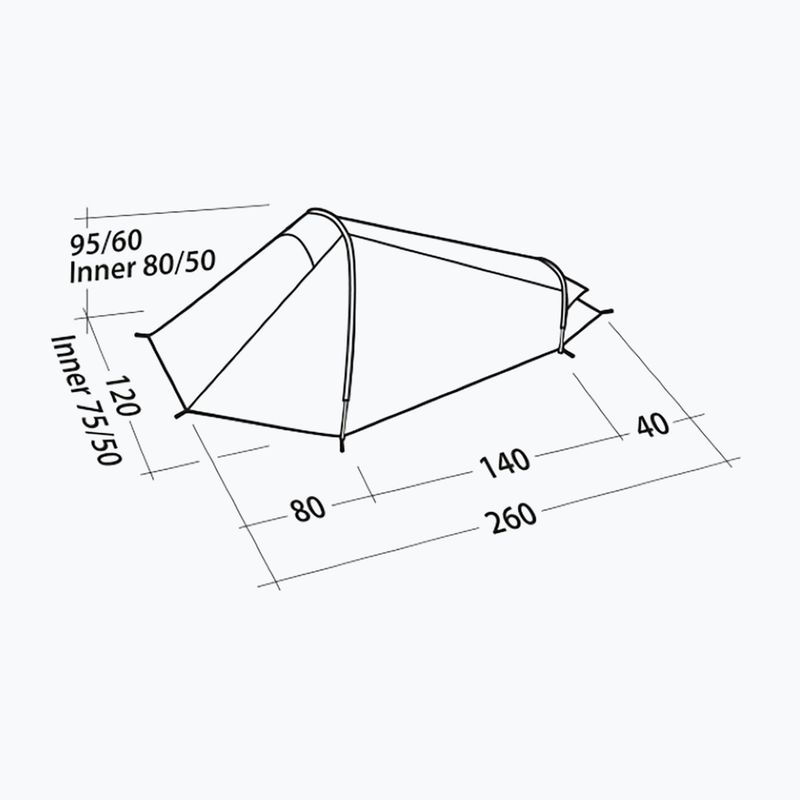 Easy Camp Geminga 100 Tenda da trekking compatta per 1 persona grigio-verde 120446 5