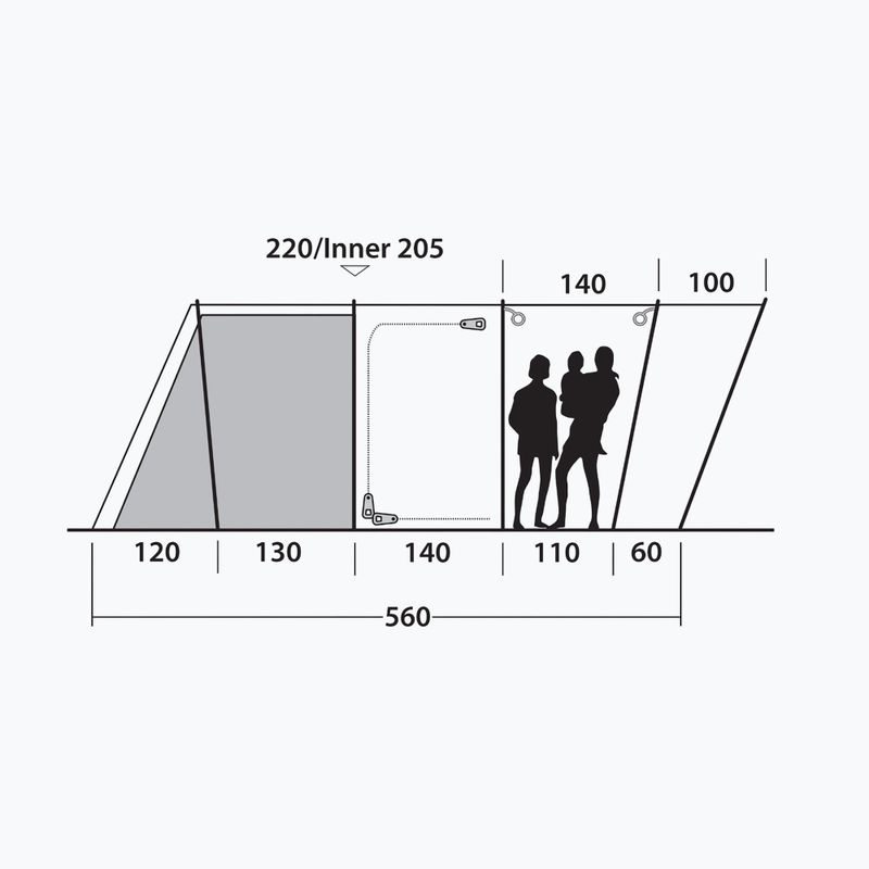 Tenda da campeggio per 6 persone Outwell Montana 6PE 4