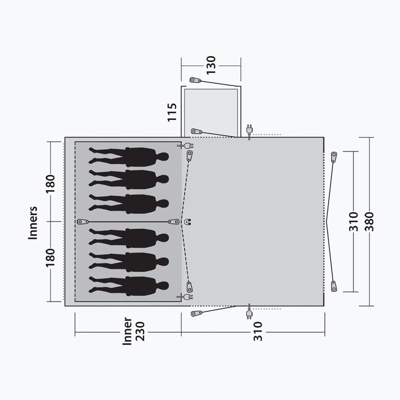 Tenda da campeggio per 6 persone Outwell Montana 6PE 5