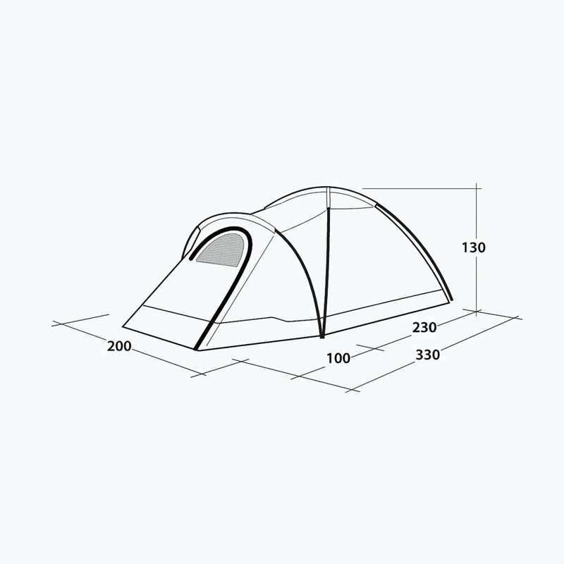 Tenda da campeggio 3-osobowy Outwell Cloud 3 verde/grigio 7