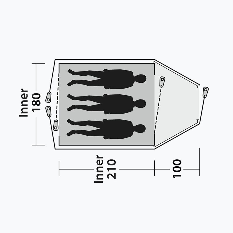 Tenda da campeggio 3-osobowy Outwell Cloud 3 verde/grigio 8