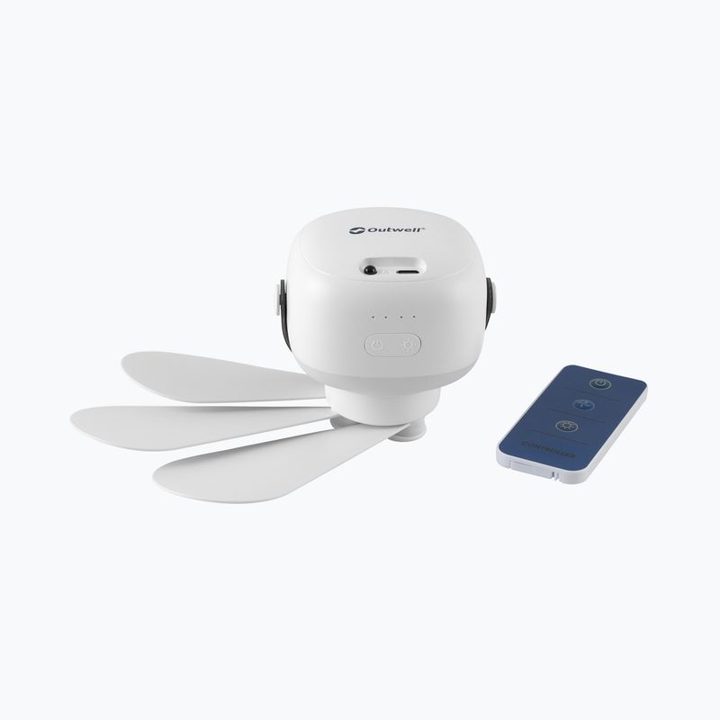 Ventilatore con lampada Outwell Aurelios Rechargeable white 3