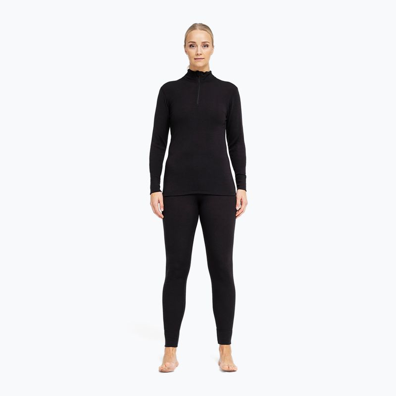 Felpa termica donna Dovre Wool Zip black 2