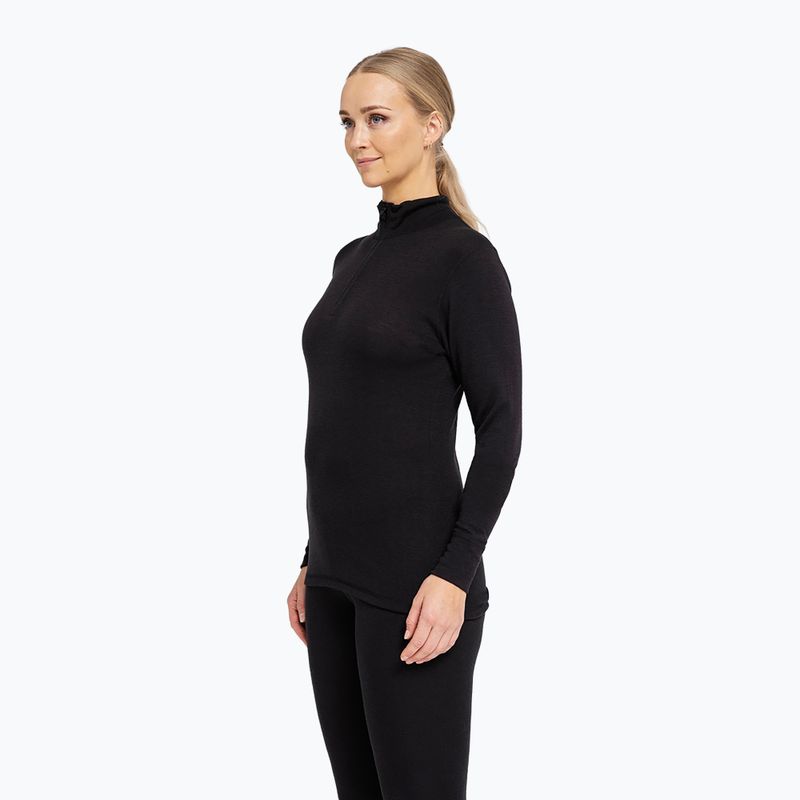 Felpa termica donna Dovre Wool Zip black 3