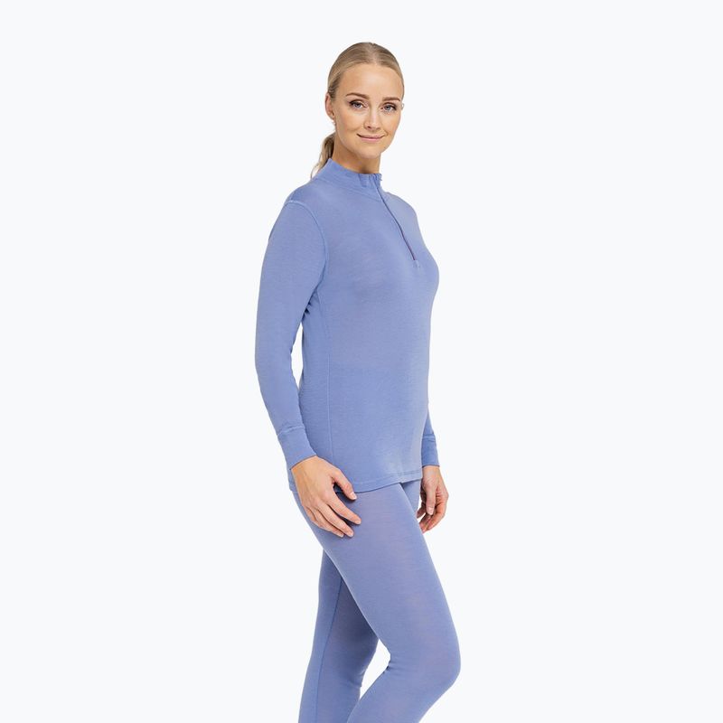 Felpa termica donna Dovre Wool Zip blue 4