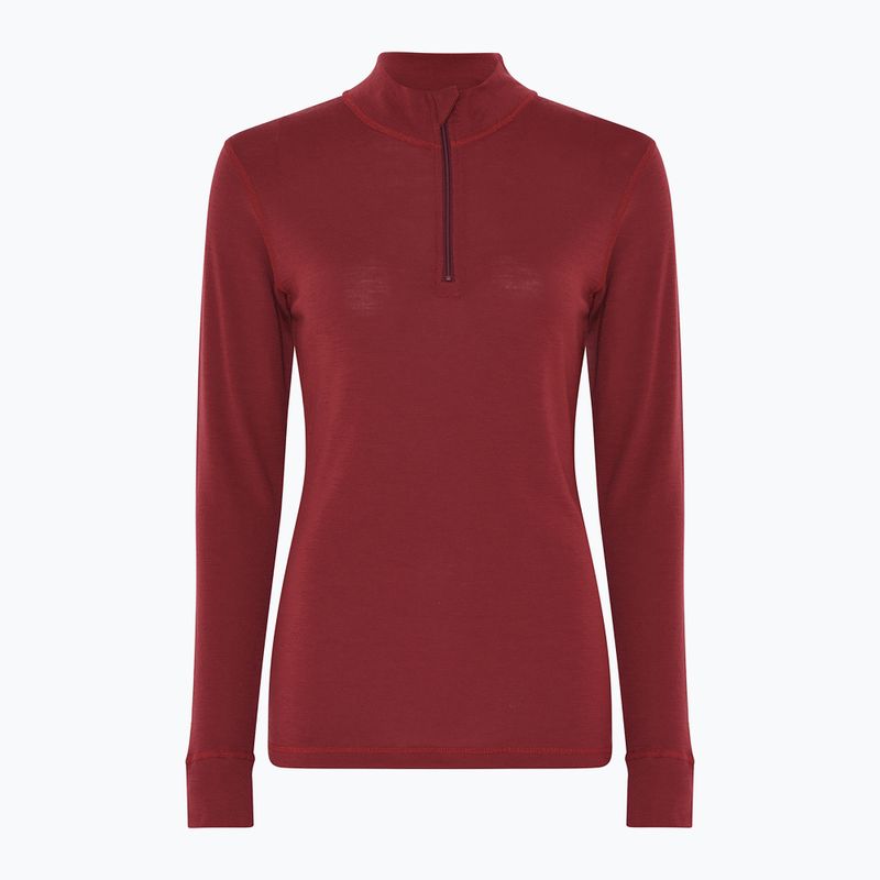 Felpa termica donna Dovre Wool Zip burgundy 4