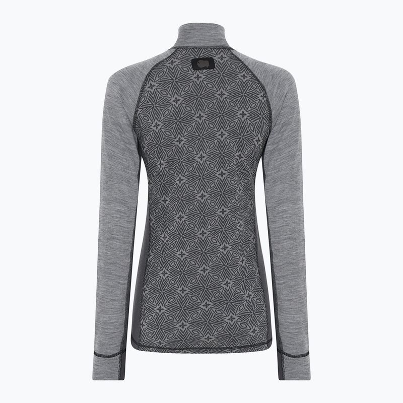 Felpa termica donna Dovre Wool Organic Half Zip grey 6